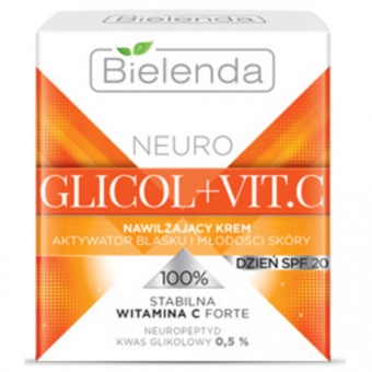 Увлажняющий крем-активатор блеска и молодости Польша SPF20 Bielenda Neuro Glicol + Vit. C Cream SPF20