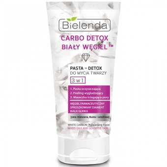 Паста для умывания лица Белый уголь 3 в 1 Bielenda Carbo Detox Paste