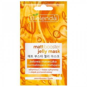 Гелевая маска для кожи смешанного типа и жирной кожи Bielenda Matt Booster Jelly Mask