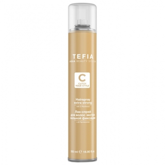 Лак-спрей для волос экстра сильной фиксации с D-пантенолом Tefia Hairspray Extra Strong