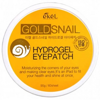 Патчи для глаз с экстрактом улиточного муцина и золотом Ekel Eye Patch Gold Snail 