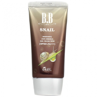 ББ крем антивозрастной с улиточным муцином Ekel BB Snail Whitening Anti-Wrinkle Sun Protection SPF50+ PA+++