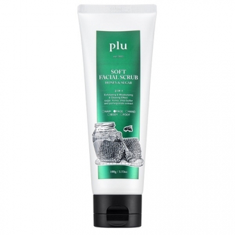 Скраб для лица с медом увлажняющий Plu Soft Facial Scrub