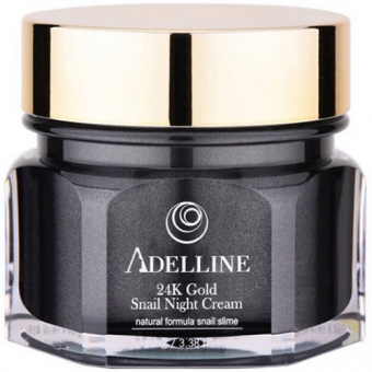 Ночной крем с муцином улитки и золотом Adelline 24K Gold Snail Night Cream