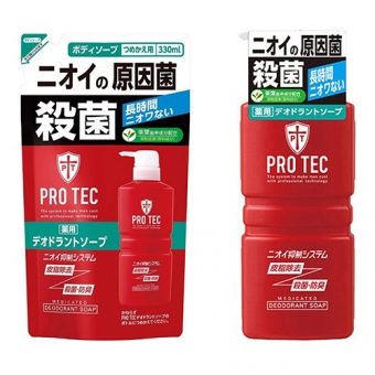 Мужское жидкое мыло для тела с ментолом Lion Japan Pro Tec Soap