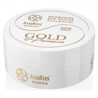 Гидрогелевые патчи для глаз с экстрактом золота AsiaKiss Gold Premium Hydrogel Eye Patch