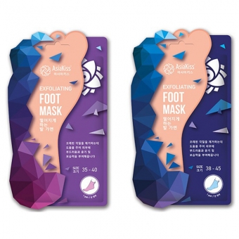 Отшелушивающая маска-носки для ног AsiaKiss Peeling Foot Mask 