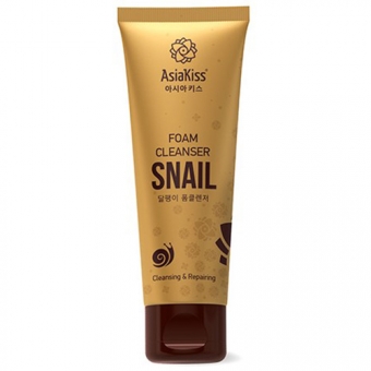 Пенка для умывания с экстрактом слизи улитки AsiaKiss Snail Foam Cleanser