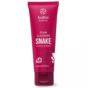 Пенка для умывания со змеиным ядом AsiaKiss Snake Foam Cleanser