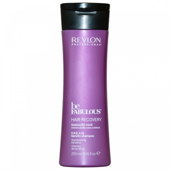 Очищающий шампунь с кератином Revlon Be Fabulous Cream Keratin Shampoo