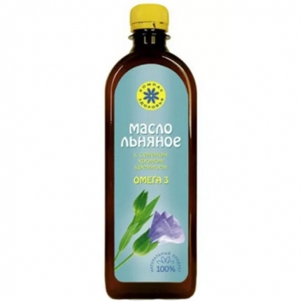 Масло Компас Здоровья льняное масло нерафинированное с селеном, хромом и кремнием