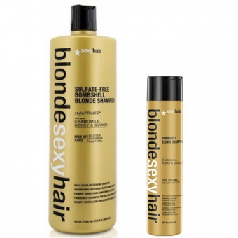 Шампунь для сохранения цвета блонд Sexy Hair Bombshell Blonde Shampoo