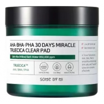 Очищающие диски для лица с кислотами Some by Mi Aha·Bha·Pha 30 Days Miracle Truecica Clear Pad 