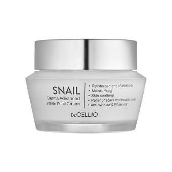 Крем для лица с муцином улитки Cellio Derma White Snail Cream