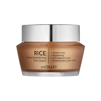 Крем для лица осветляющий с экстрактом риса Cellio Derma Brightening Rice Cream