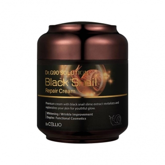 Крем с муцином черной улитки Cellio G90 Solution Black Snail Repair Cream