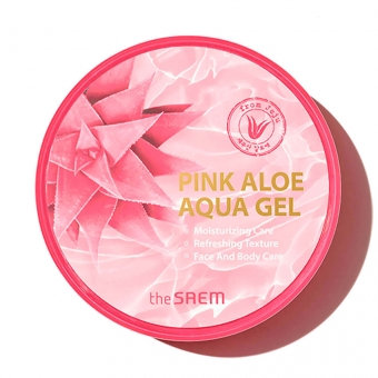 Универсальный гель для тела The Saem Pink Aloe Aqua Gel 