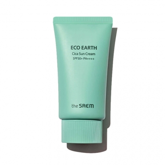 Солнцезащитный крем с центеллой The Saem Eco Earth Cica Sun Cream SPF50+ PA++++