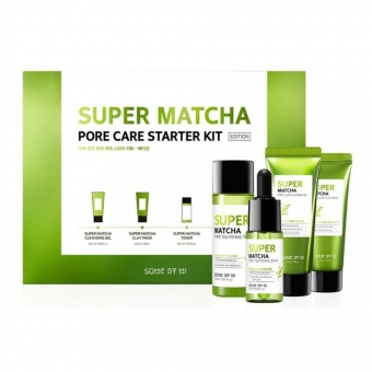 Набор миниатюр для сужения пор с чаем матча Some By Mi Super Matcha Pore Care Starter Kit