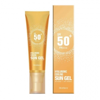 Освежающий солнцезащитный гель Deoproce Hyaluronic Cooling Sun Gel Spf50+pa+++