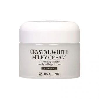 Осветляющий крем для лица 3W Clinic Crystal White Milky Cream