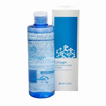 Увлажняющий тонер с коллагеном 3W Clinic Collagen Natural Time Sleep Toner