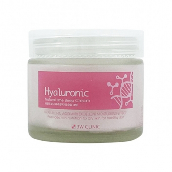 Увлажняющий крем с гиалуроновой кислотой 3W Clinic Hyaluronic Natural Time Sleep Cream
