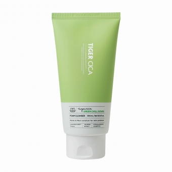 Успокаивающая пенка для лица с экстрактом центеллы азиатской It’s Skin Tiger Cica Green Chill Down Foam Cleanser