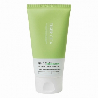 Успокаивающий крем для лица с экстрактом центеллы азиатской It’s Skin Tiger Cica Green Chill Down Gel Cream