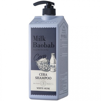 Шампунь с керамидами для волос с ароматом белого мускуса Milk Baobab Cera Shampoo White Musk