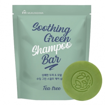 Успокаивающий твёрдый шампунь Mukunghwa Soothing Green Shampoo