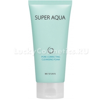 Пенка сужающая поры Missha Super Aqua Pore Cleansing Correcting Foam