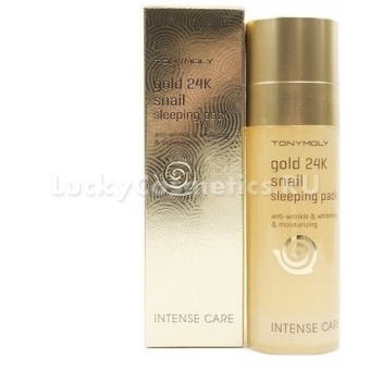 Ночная маска с экстрактом улитки Tony Moly Gold 24k Snail Sleeping Pack