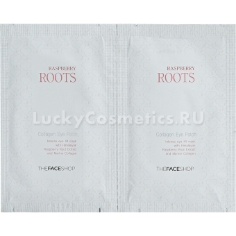 Патчи для глаз с экстрактом малины The Face Shop Collagen Rapsberry Roots Eye Patch