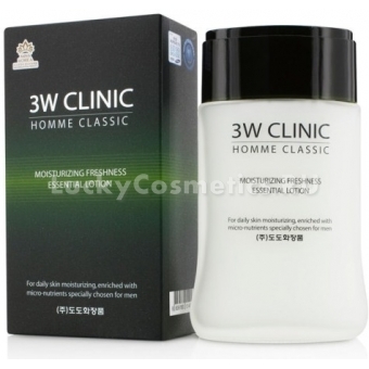 Мужской увлажняющий лосьон 3W Clinic Classic Moisturizing Freshness Essential Lotion