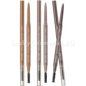 Карандаш для бровей The Saem Eco Soul Powerproof Mega Slim Brow