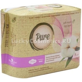 Дневные гигиенические прокладки Pure Dry Normal