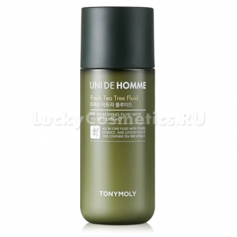 Тоник-флюид с экстрактом чайного дерева для мужчин Tony Moly Uni De Homme Fresh Tea Tree Fluid