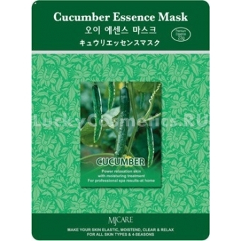 Листовая маска огуречная Mijin Cosmetics Cucumber Essence Mask