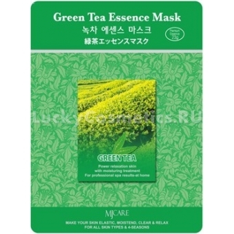 Листовая маска с зеленым чаем Mijin Cosmetics Green Tea Essence Mask