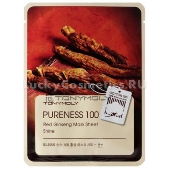 Маска для лица на тканевой основе с красным женьшенем Tony Moly Pureness  Red Ginseng Mask Sheet