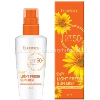 Освежающий мист с фактором защиты от ультрафиолета Deoproce Easy Light Fresh Sun Mist SPF50+ PA+++