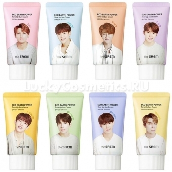 Солнцезащитный осветляющий крем The Saem + Seventeen Eco Earth Power Tone Up Sun Cream SPF50 PA++++