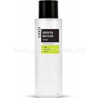 Противовоспалительный тоник с салициловой кислотой и зелёным чаем Coxir Green Tea BHA Clear Toner