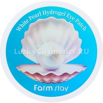 Гидрогелевые патчи с экстрактом водорослей и жемчужной пудрой FarmStay White Pearl Hydrogel Eye Patch