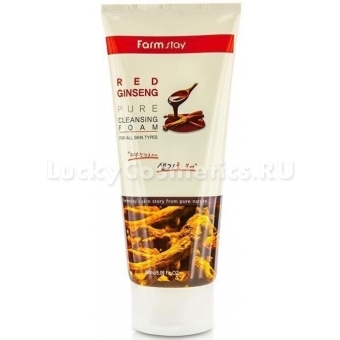 Пенка для умывания с женьшенем FarmStay Red Ginseng Pure Cleansing Foam