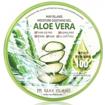Универсальный гель с 100% алоэ вера May Island Aloe Vera Pure 100% Soothing Gel