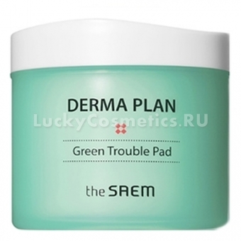 Пилинг-пэды для проблемной кожи The Saem Derma Plan Green Trouble Pad