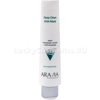 Очищающая маска для лица с глиной и AHA-кислотами Aravia Professional Deep Clean AHA-Mask
