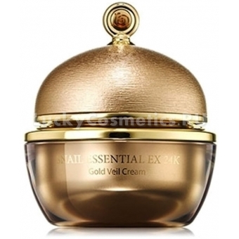 Крем-вуаль антивозрастной The Saem Snail Essential EX 24K Gold Veil Cream